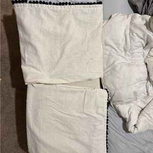 POTTERY BARN Emily and Merritt with Black Pom-Pom Trim